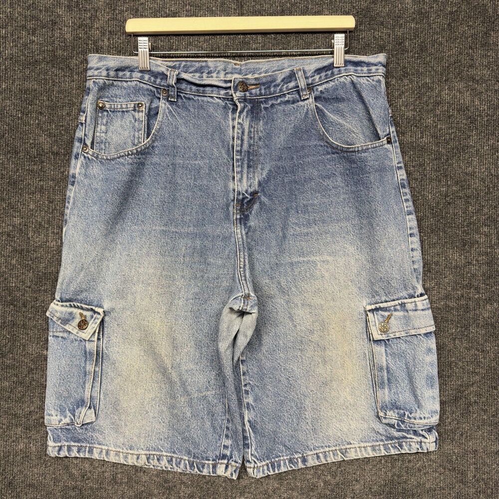 Bachi Exchange Jean Shorts Jorts 38 Men Cargo Y2K Baggy Wide 90s Hip Hop Punk